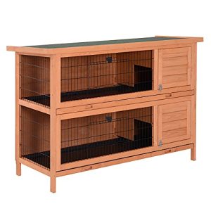 PawHut Clapier sur Pieds Cage à Lapin Double Niveau Plateaux excréments coulissants 4 Portes verrouillables dim. 137L x 50l x 93H cm Bois Massif pin Toit bitumé Vert PawHut Clapier sur Pieds Cage à Lapin Double Niveau Plateaux excréments coulissants 4 Portes verrouillables dim. 137L x 50l x 93H cm Bois Massif pin Toit bitumé Vert pas cher