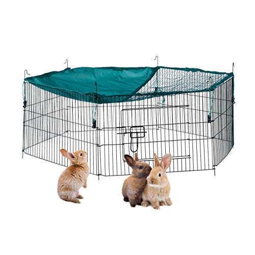 Relaxdays Cage extérieur Lapin, avec Filet, enclos pour rongeurs, avec Protection Contre Le Soleil, Ø 110 cm, Vert Relaxdays Cage extérieur Lapin, avec Filet, enclos pour rongeurs, avec Protection Contre Le Soleil, Ø 110 cm, Vert pas cher