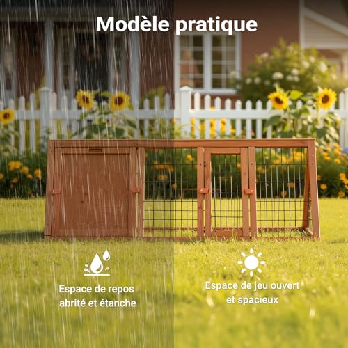 Wiltec Clapier Triangulaire – 1180 x 500 x 450 mm – Bois épicéa – avec 2 Portes, Enclos et Refuge – Abri Cage pour rongeurs Lapinière Nichoir Espace Libre pour Petits Animaux 5 Wiltec Clapier Triangulaire – 1180 x 500 x 450 mm – Bois épicéa – avec 2 Portes, Enclos et Refuge – Abri Cage pour rongeurs Lapinière Nichoir Espace Libre pour Petits Animaux pas cher