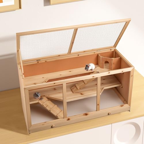 Wiltec Clapier XXL – 115 x 60 x 58 cm – 2 étages – Bois Sapin – avec Esaclier, Couvercle Rabattable et façade vitrée – Cage pour rongeurs Hamsters Souris Rats Lapinière Nichoir 2 Wiltec Clapier XXL – 115 x 60 x 58 cm – 2 étages – Bois Sapin – avec Esaclier, Couvercle Rabattable et façade vitrée – Cage pour rongeurs Hamsters Souris Rats Lapinière Nichoir pas cher