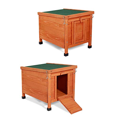 lionto Clapier en Bois avec Deux entrées, 43x43x52 cm, Toit Rabattable en Bitume Hydrofuge et Pieds en Plastique, clapier pour intérieur et extérieur, résistant à l’Hiver lionto Clapier en Bois avec Deux entrées, 43x43x52 cm, Toit Rabattable en Bitume Hydrofuge et Pieds en Plastique, clapier pour intérieur et extérieur, résistant à l’Hiver pas cher