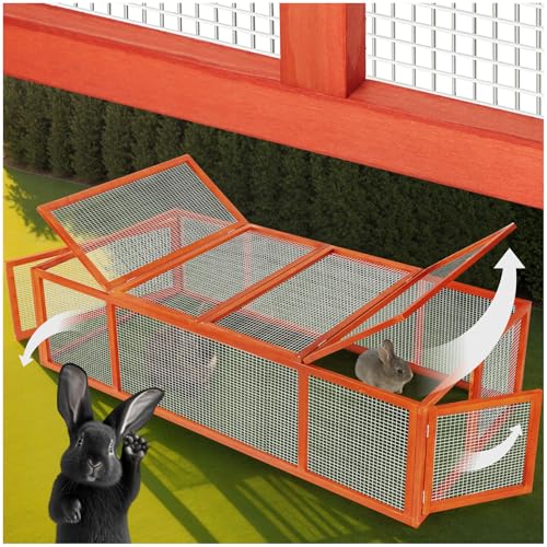 tectake® Clapier Lapin Exterieur Cage Cochon d’Inde Cage Lapin & Autres rongeurs 181 x 90 x 48 cm en Bois imperméable avec Parc XXL Sol sans Fond 2 Portes verrouillables & Toit ouvrant tectake® Clapier Lapin Exterieur Cage Cochon d’Inde Cage Lapin & Autres rongeurs 181 x 90 x 48 cm en Bois imperméable avec Parc XXL Sol sans Fond 2 Portes verrouillables & Toit ouvrant pas cher